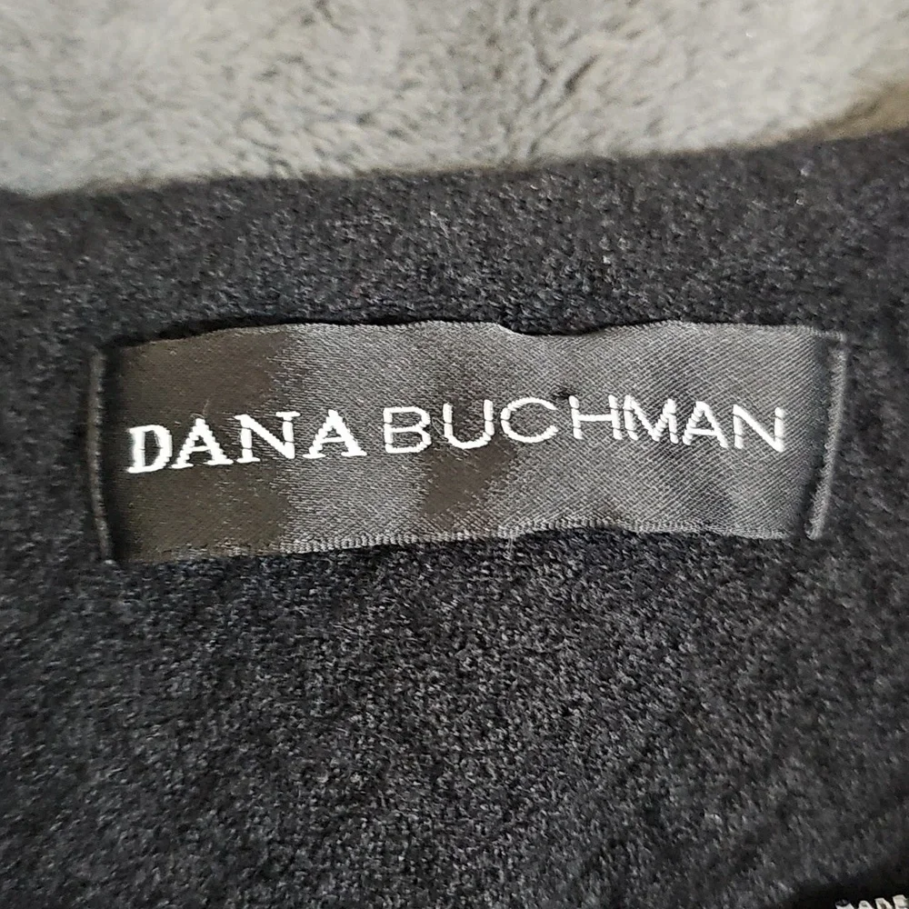 Dana Buchman Wool Open Front Textured Blazer Jacket Black Size 10 - Picture 6 of 9